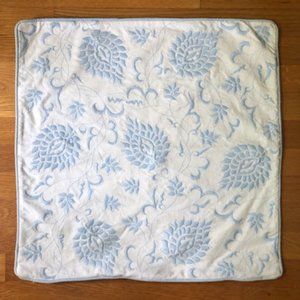 Williams Sonoma Home Embroidered Flower Pillow Cover - 20" x 20"